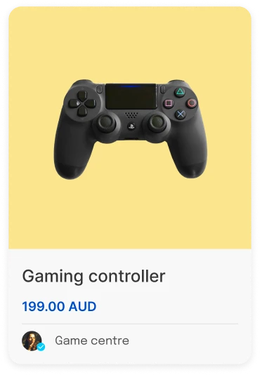 A gaming controller listed for 199.00 AUD by Game centre