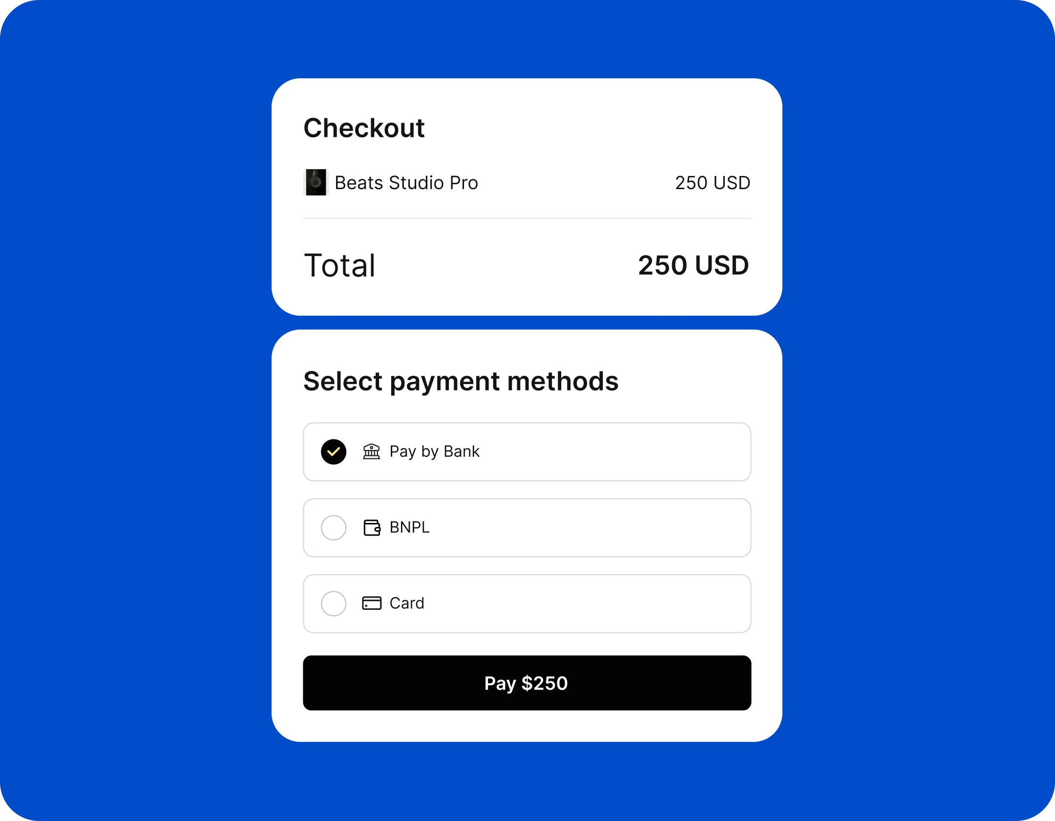 Embedded Checkout preview