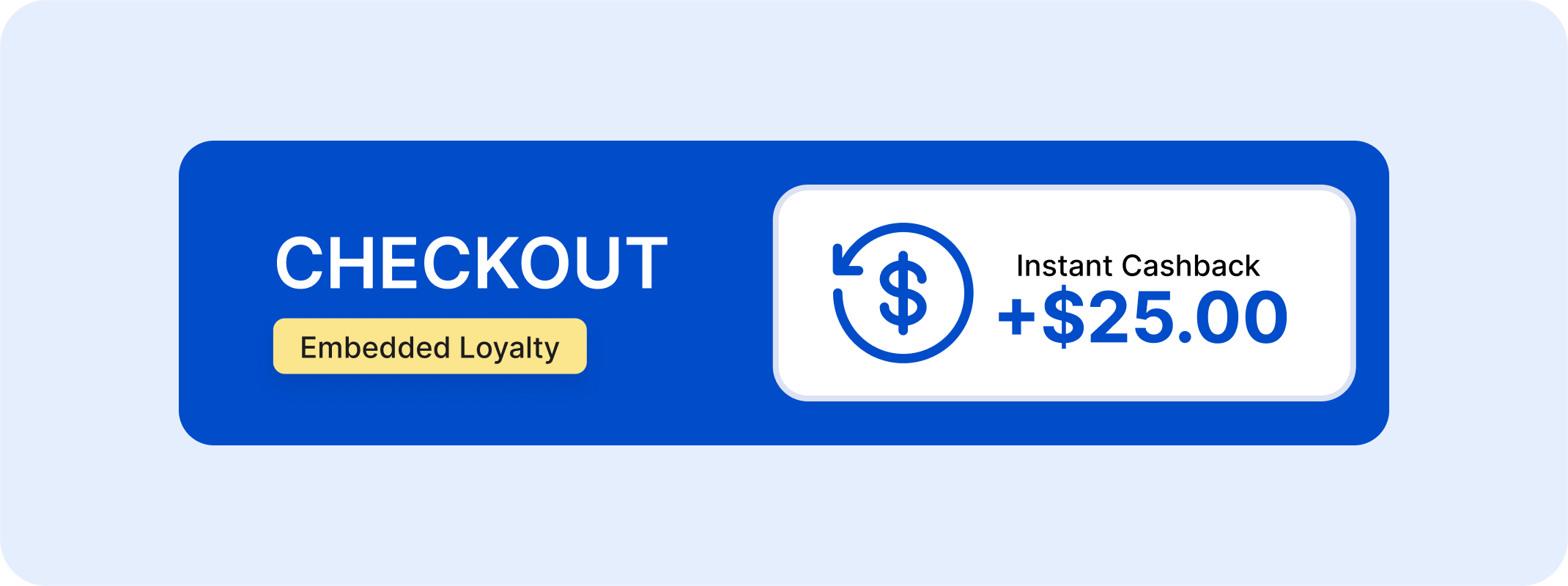 Checkout with embedded loyalty cashback